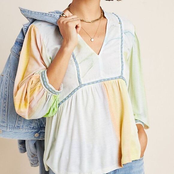 ANTHROPOLOGIE Blank Renata Tie Dyed Top - Picture 2 of 12